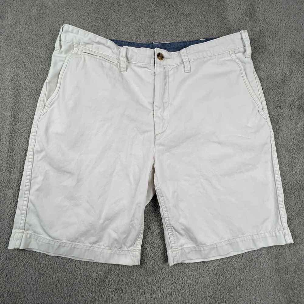 Polo Ralph Lauren Relaxed Fit Chino Shorts Mens 36 Wite Cotton Twill Preppy Golf